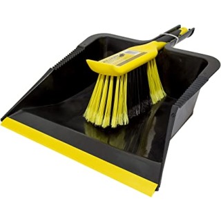 Bulldozer Dustpan & Brush Black/yellow